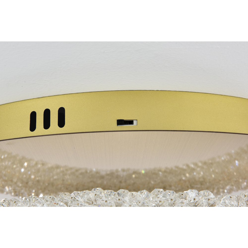 Bowen 18 inch Adjustable LED Flush Mount in Satin Gold