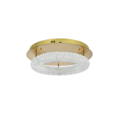 Bowen 18 inch Adjustable LED Flush Mount in Satin Gold