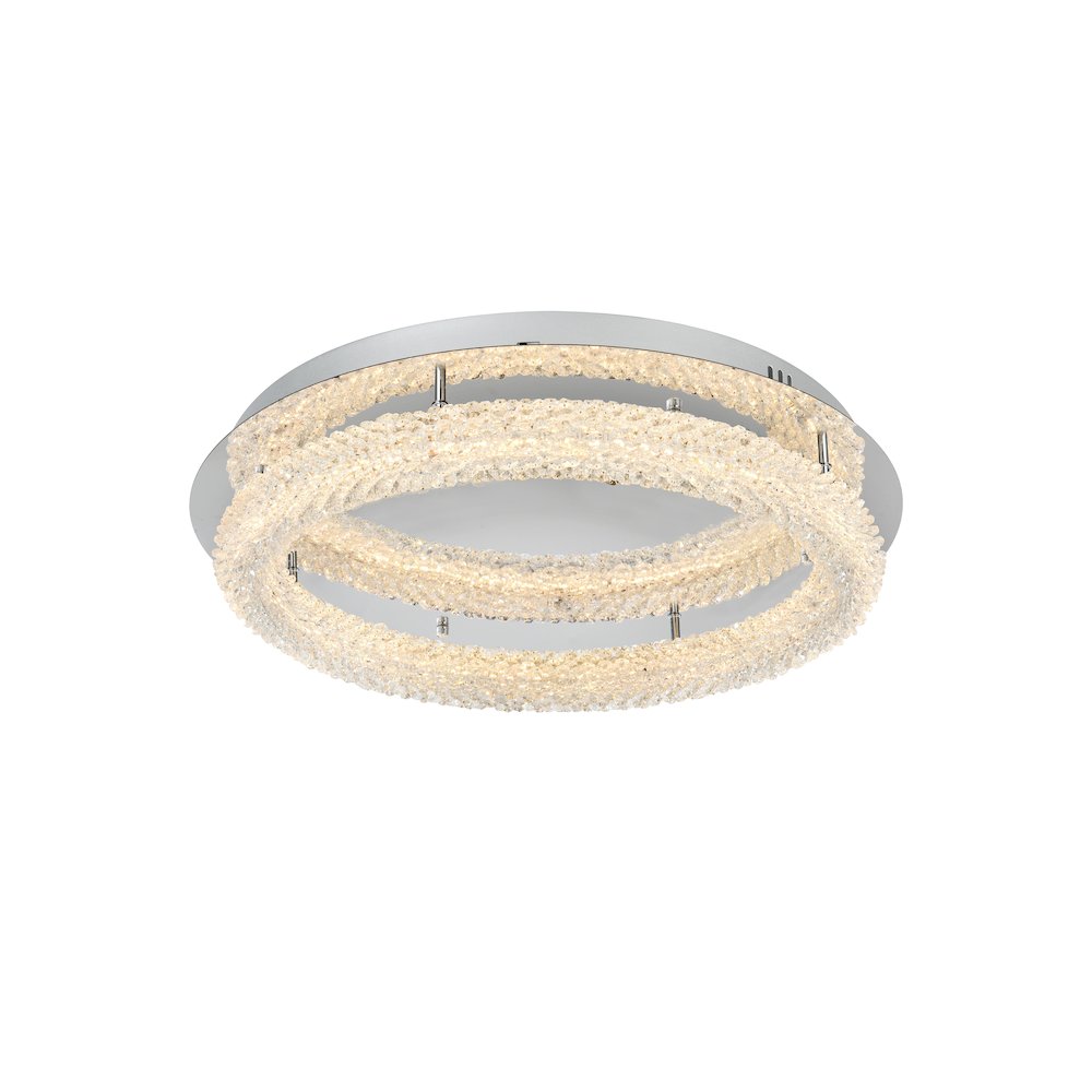 Bowen 26 inch Adjustable LED Flush Mount in Chrome