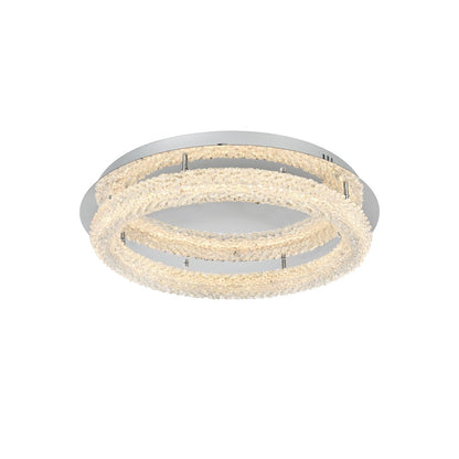 Bowen 26 inch Adjustable LED Flush Mount in Chrome