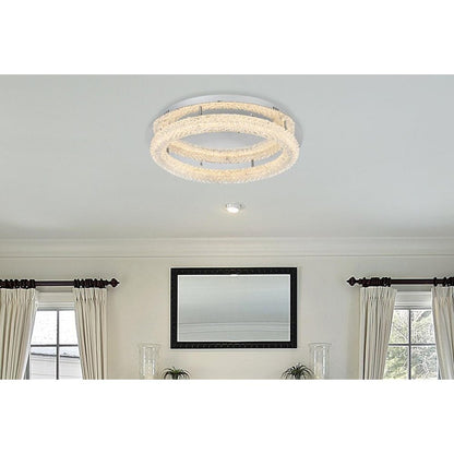 Bowen 26 inch Adjustable LED Flush Mount in Chrome
