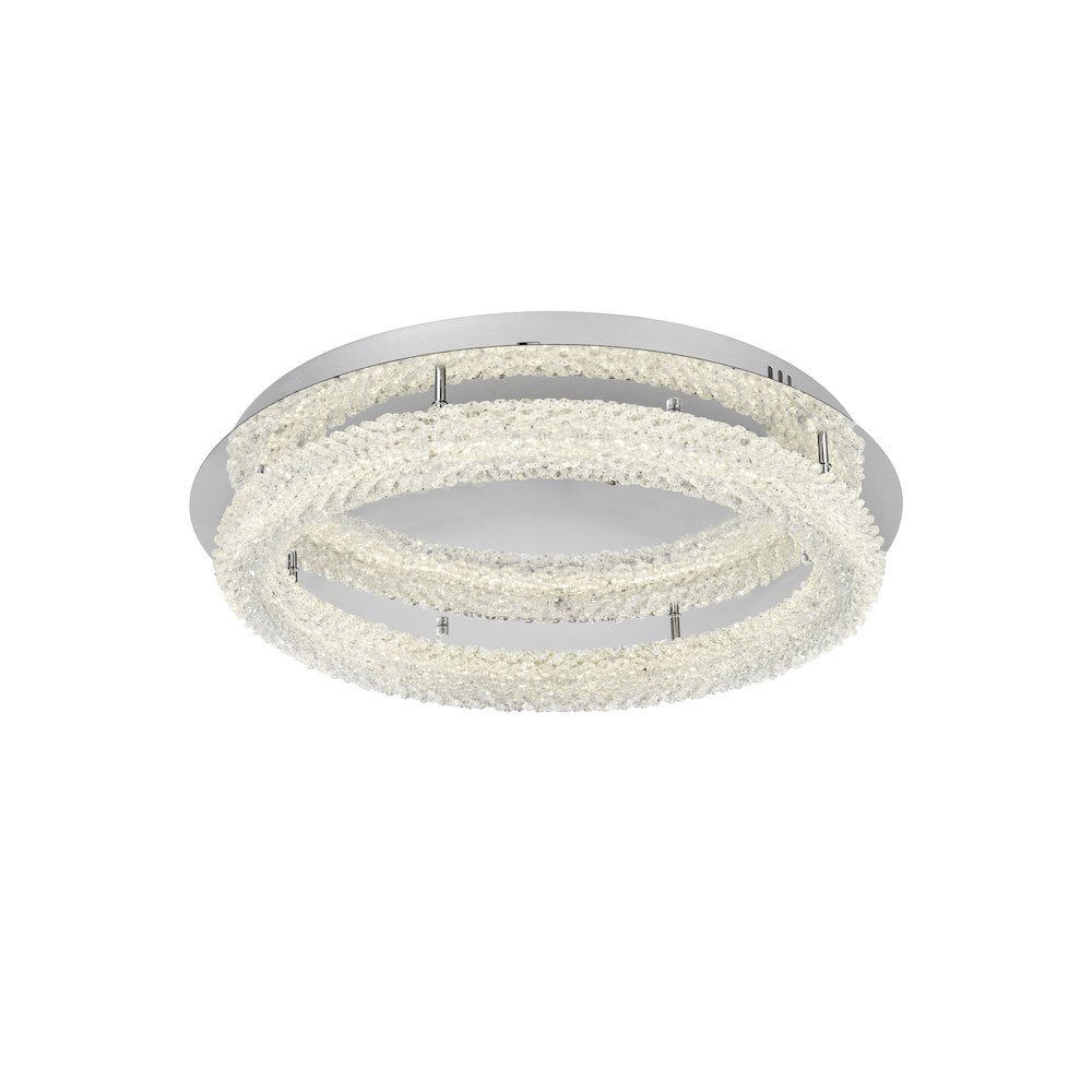 Bowen 26 inch Adjustable LED Flush Mount in Chrome