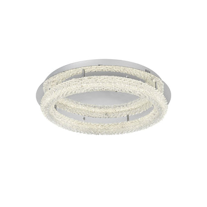 Bowen 26 inch Adjustable LED Flush Mount in Chrome