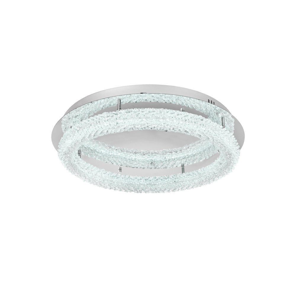 Bowen 26 inch Adjustable LED Flush Mount in Chrome