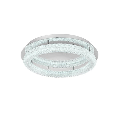 Bowen 26 inch Adjustable LED Flush Mount in Chrome