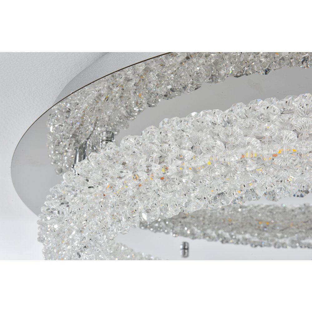 Bowen 26 inch Adjustable LED Flush Mount in Chrome