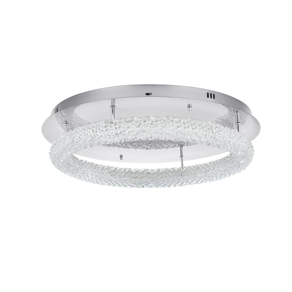Bowen 26 inch Adjustable LED Flush Mount in Chrome