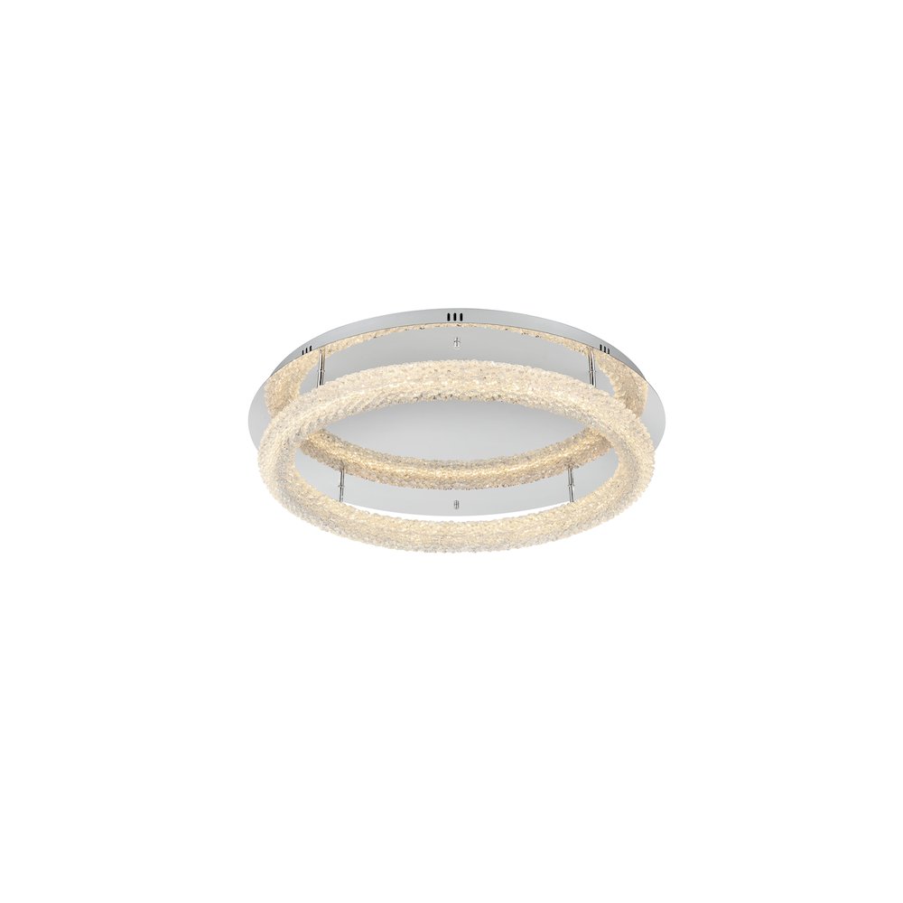 Bowen 29.5 inch LED Flush Mount in Chrome