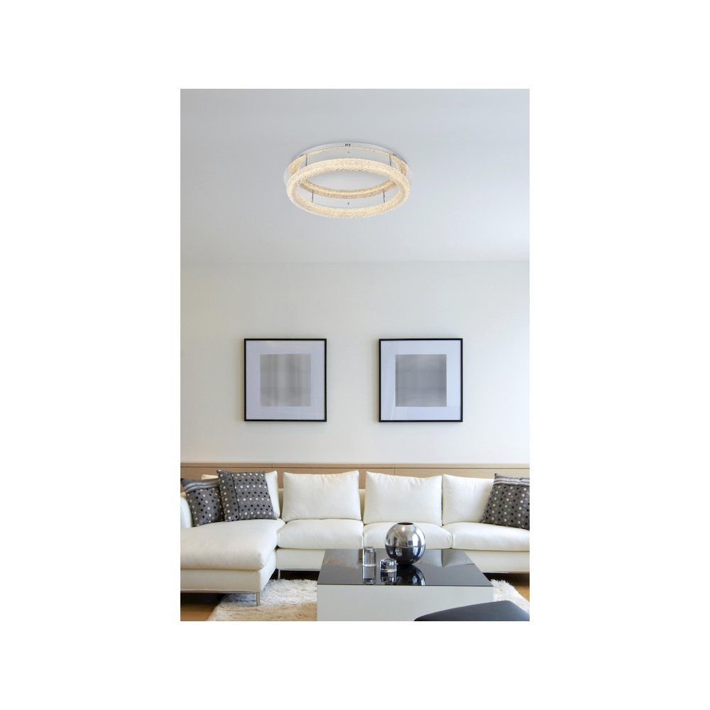 Bowen 29.5 inch LED Flush Mount in Chrome