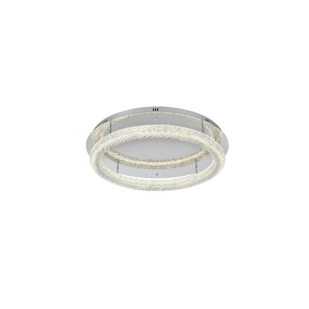 Bowen 29.5 inch LED Flush Mount in Chrome