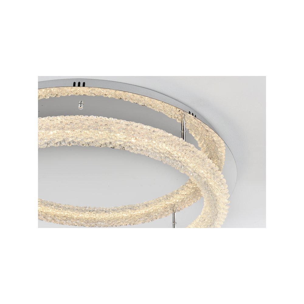 Bowen 29.5 inch LED Flush Mount in Chrome
