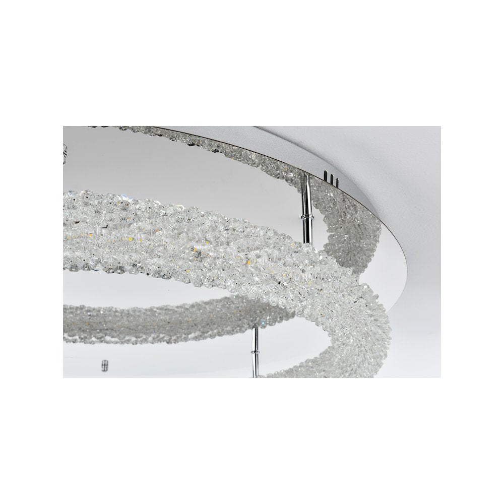 Bowen 29.5 inch LED Flush Mount in Chrome