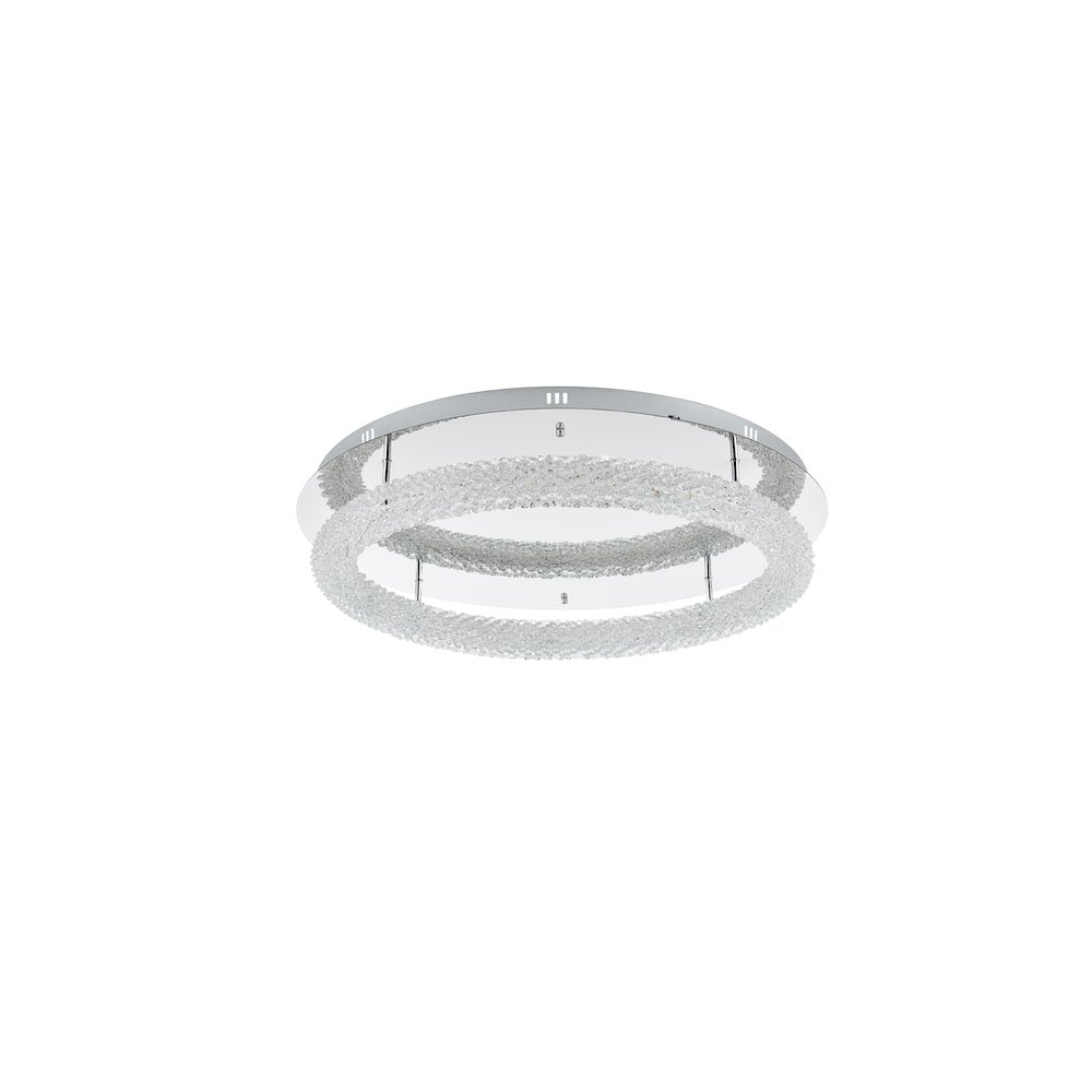 Bowen 29.5 inch LED Flush Mount in Chrome