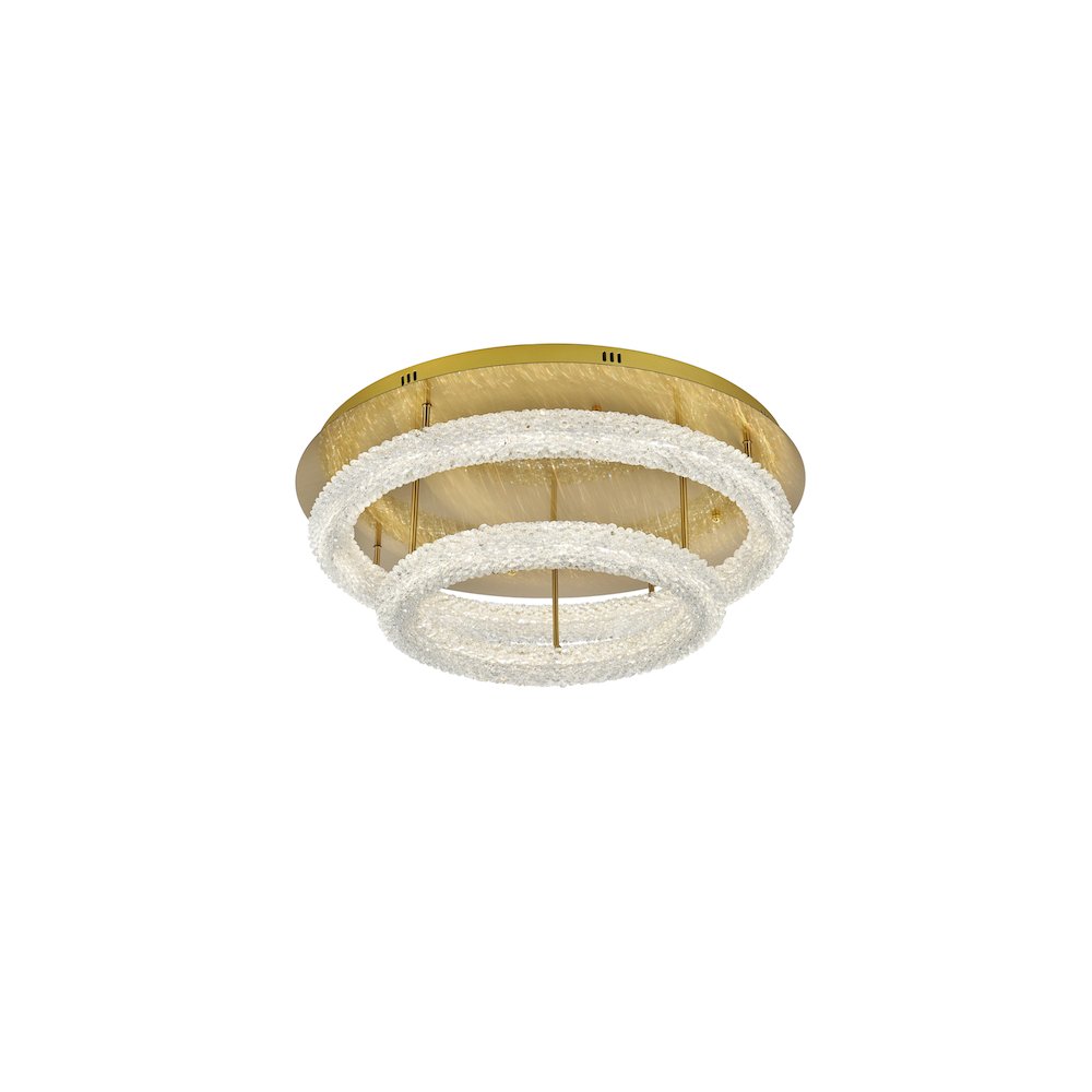 Bowen 29.5 inch LED Flush Mount in Satin Gold