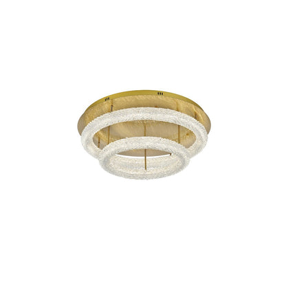 Bowen 29.5 inch LED Flush Mount in Satin Gold