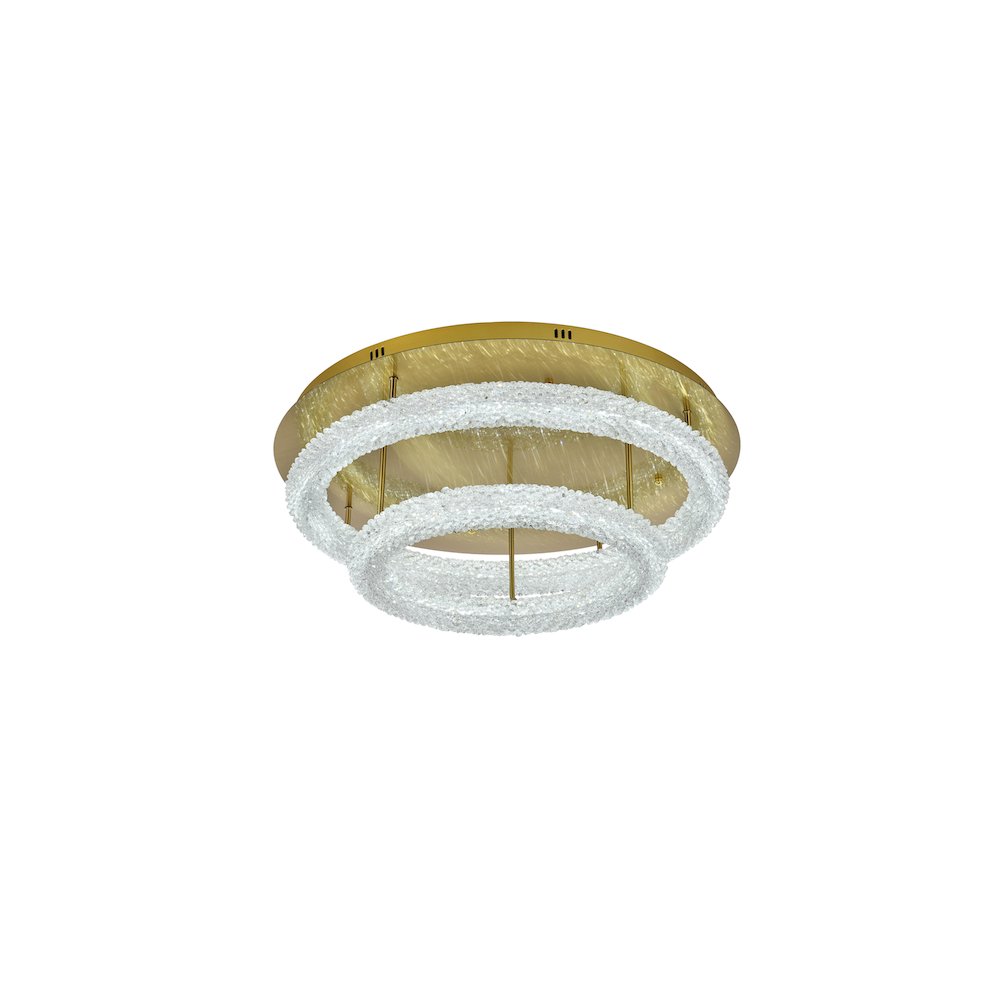 Bowen 29.5 inch LED Flush Mount in Satin Gold