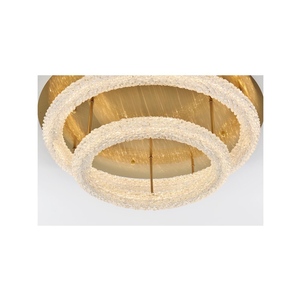 Bowen 29.5 inch LED Flush Mount in Satin Gold