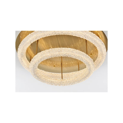Bowen 29.5 inch LED Flush Mount in Satin Gold