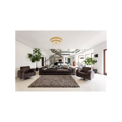 Bowen 29.5 inch LED Flush Mount in Satin Gold