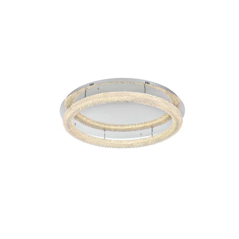 Bowen 33.5 inch LED Flush Mount in Chrome