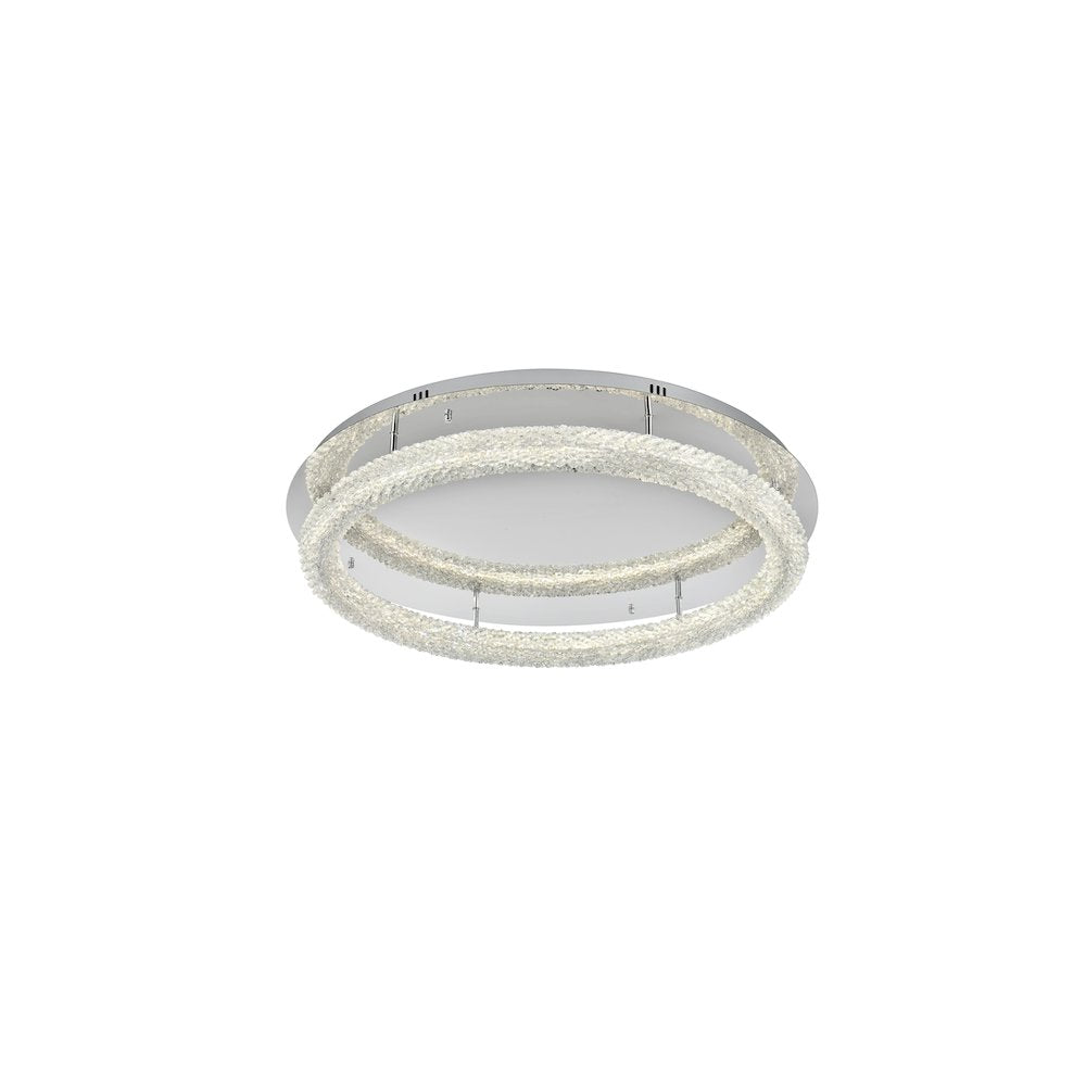 Bowen 33.5 inch LED Flush Mount in Chrome
