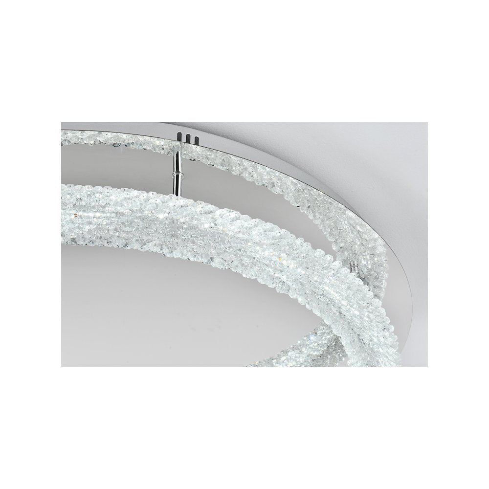Bowen 33.5 inch LED Flush Mount in Chrome