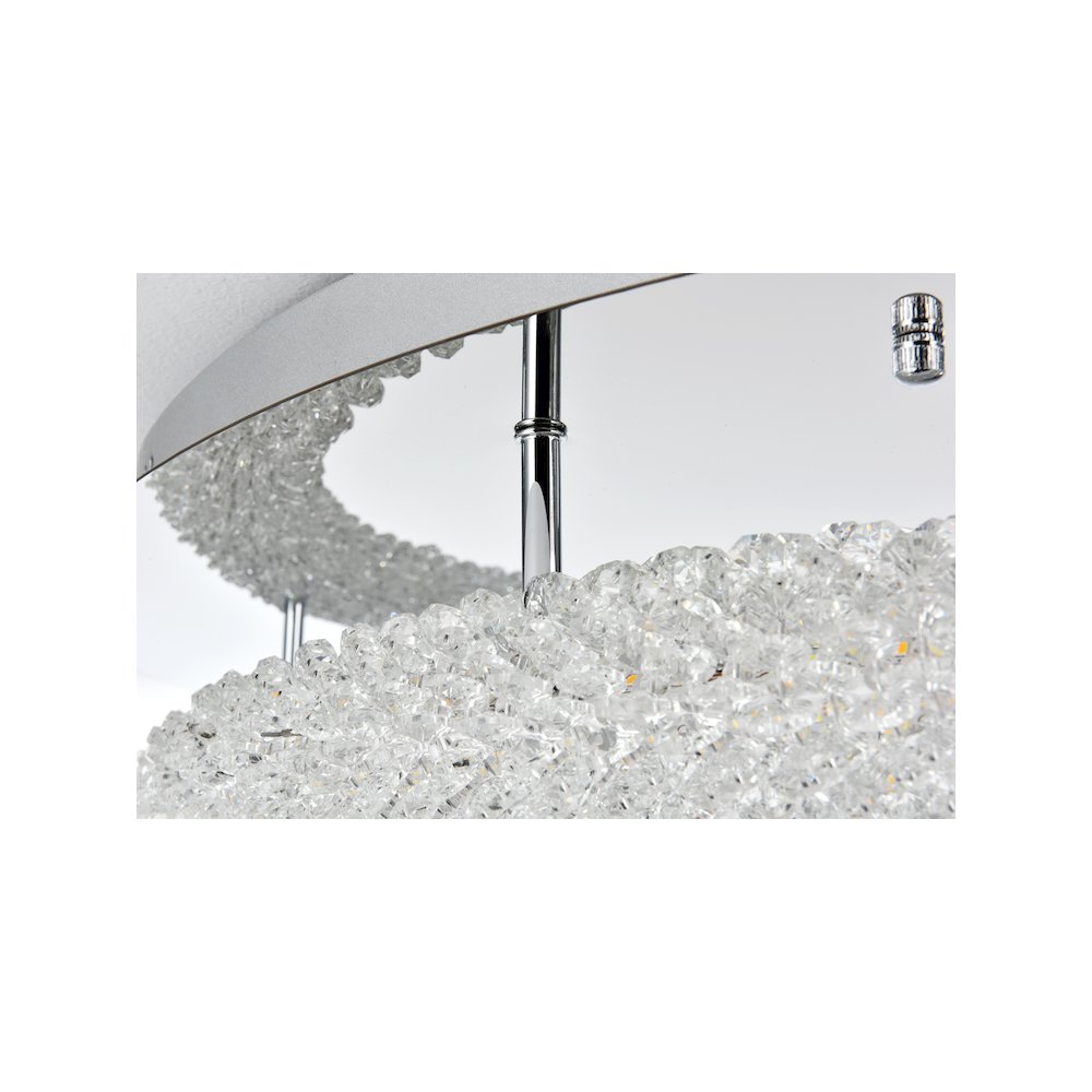 Bowen 33.5 inch LED Flush Mount in Chrome