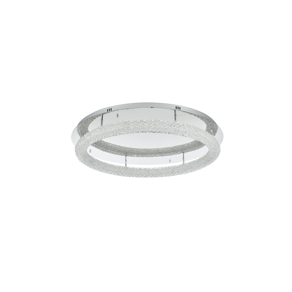 Bowen 33.5 inch LED Flush Mount in Chrome