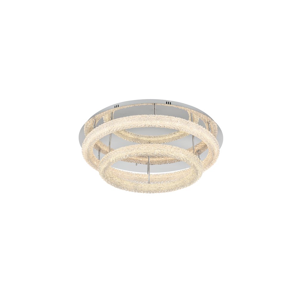 Bowen 33.5 inch LED Flush Mount in Chrome