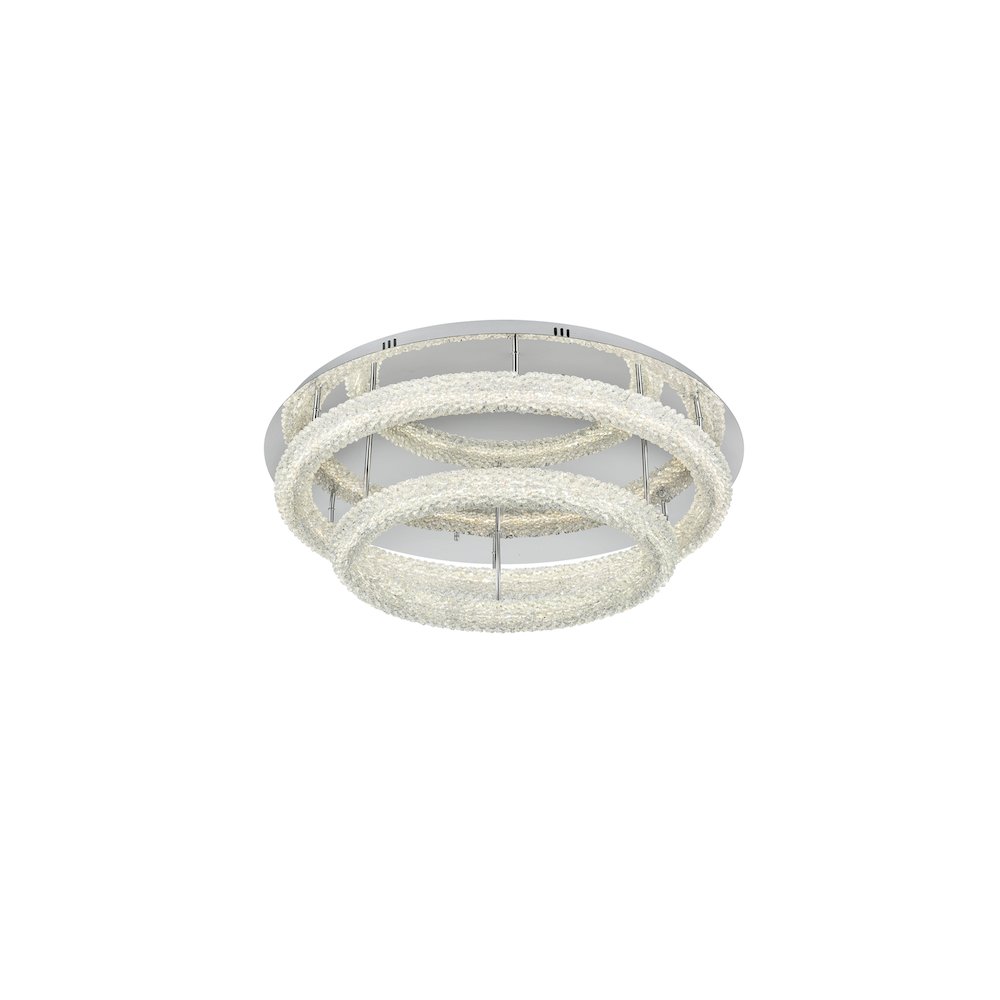 Bowen 33.5 inch LED Flush Mount in Chrome
