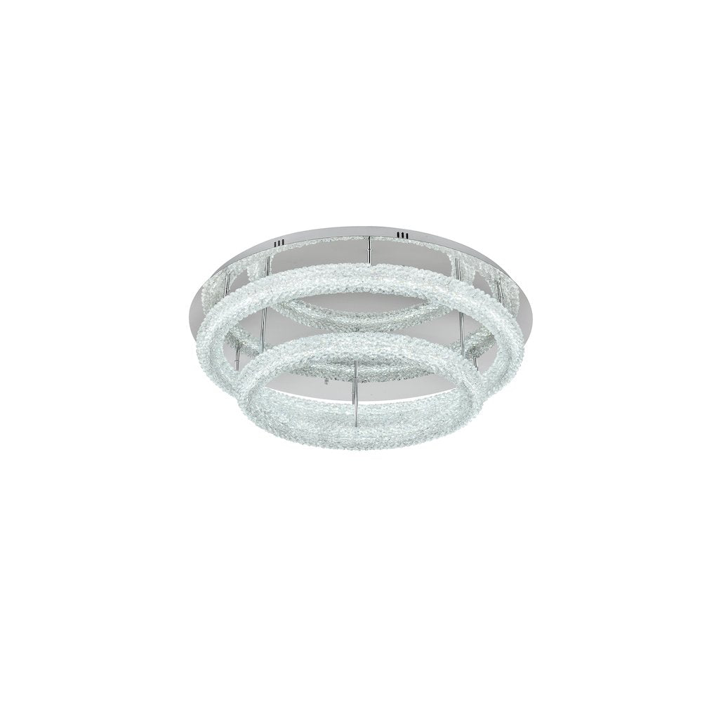 Bowen 33.5 inch LED Flush Mount in Chrome