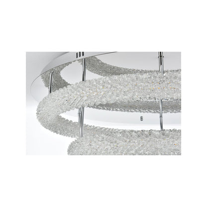 Bowen 33.5 inch LED Flush Mount in Chrome