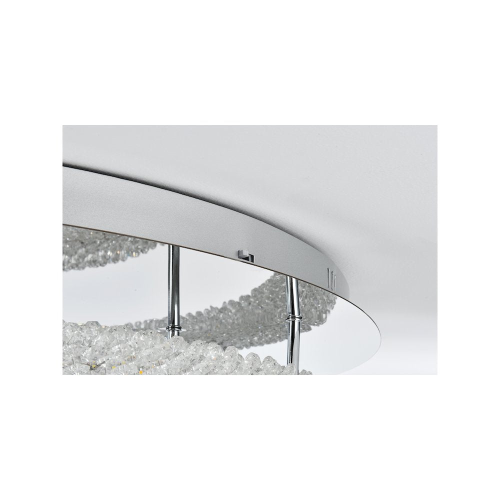 Bowen 33.5 inch LED Flush Mount in Chrome