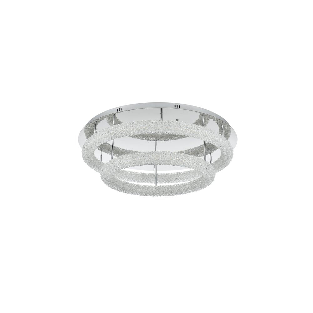 Bowen 33.5 inch LED Flush Mount in Chrome