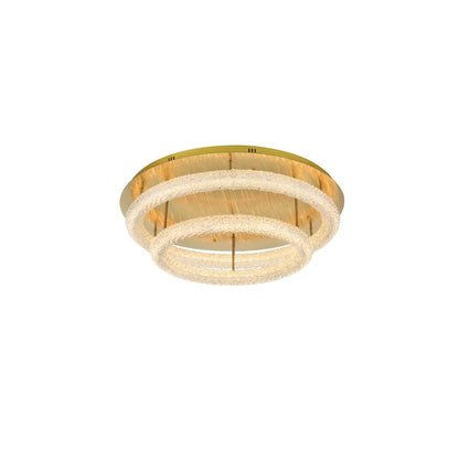 Bowen 33.5 inch LED Flush Mount in Satin Gold
