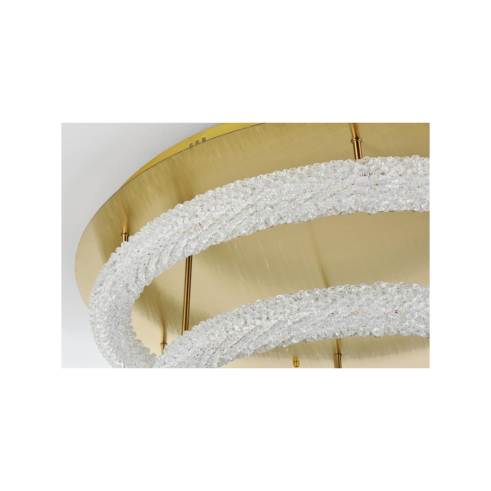 Bowen 33.5 inch LED Flush Mount in Satin Gold