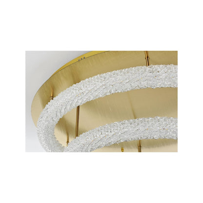 Bowen 33.5 inch LED Flush Mount in Satin Gold