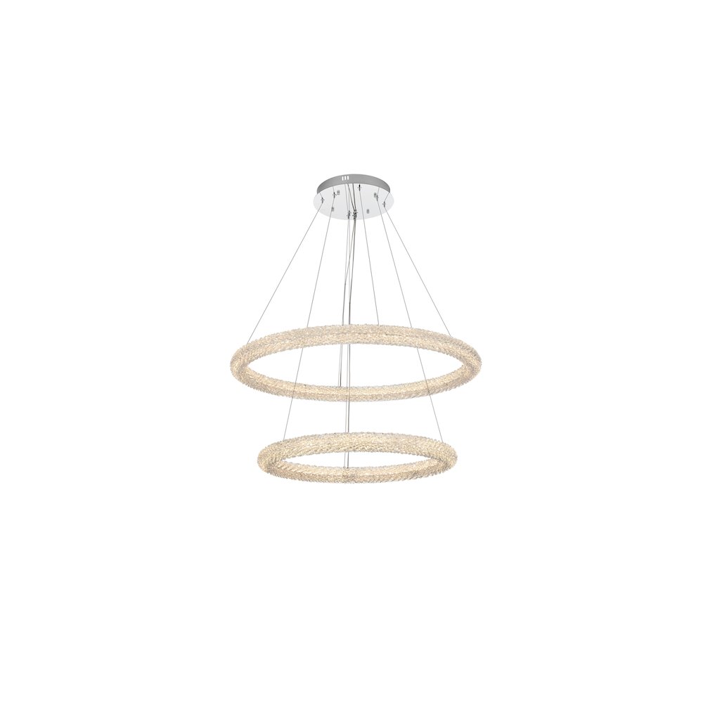 Bowen 35.5 inch LED chandelier in chrome