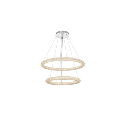 Bowen 35.5 inch LED chandelier in chrome