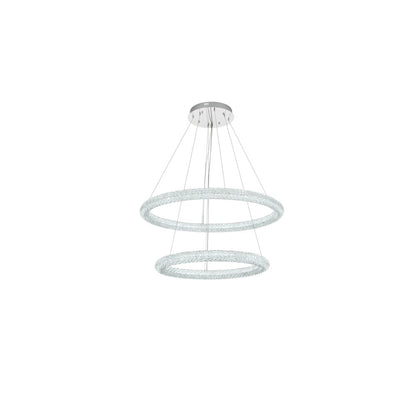 Bowen 35.5 inch LED chandelier in chrome