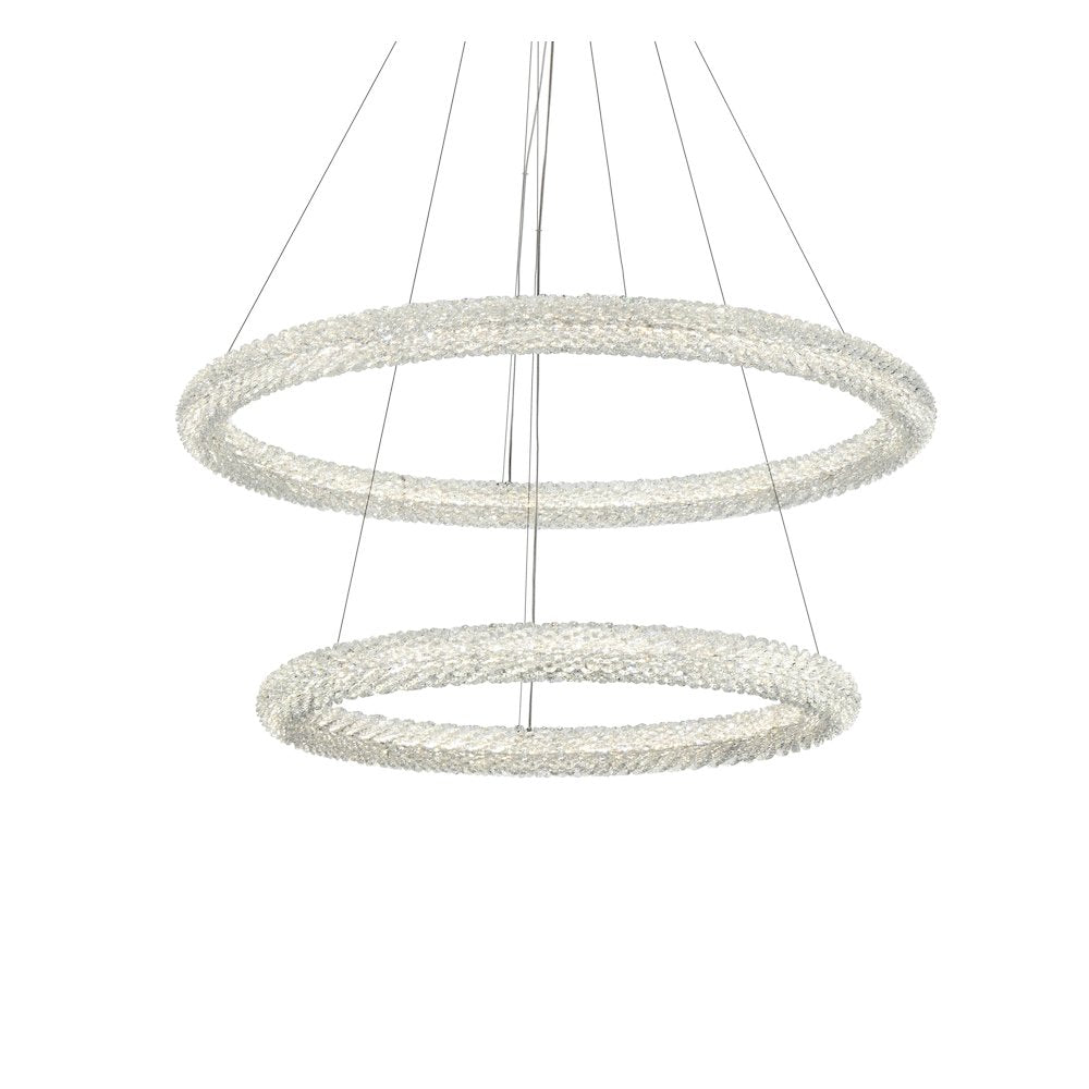 Bowen 35.5 inch LED chandelier in chrome