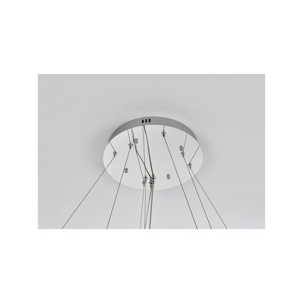 Bowen 35.5 inch LED chandelier in chrome