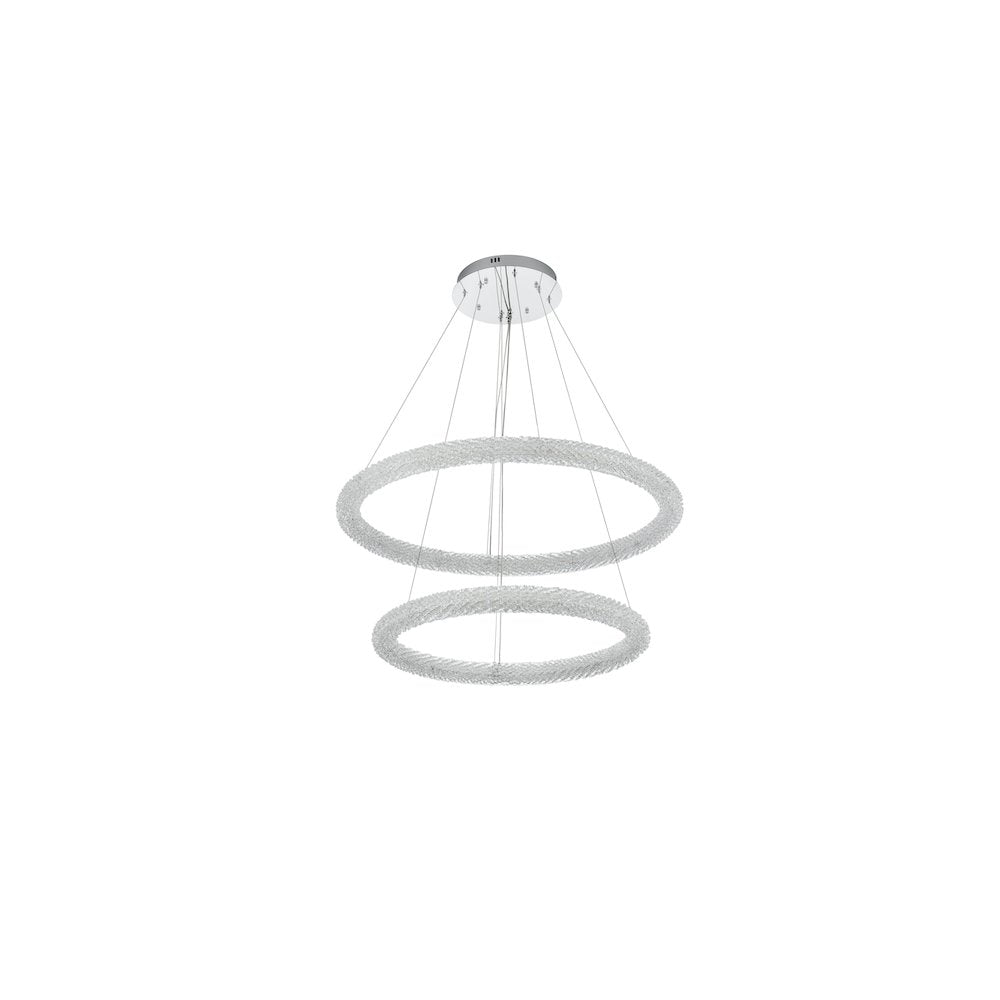 Bowen 35.5 inch LED chandelier in chrome