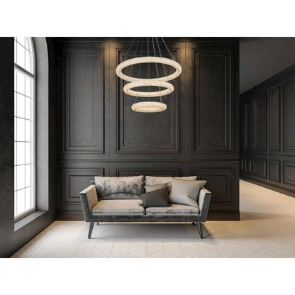 Bowen 32 inch Adjustable LED Chandelier in Chrome