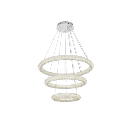 Bowen 32 inch Adjustable LED Chandelier in Chrome
