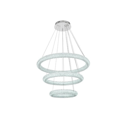 Bowen 32 inch Adjustable LED Chandelier in Chrome