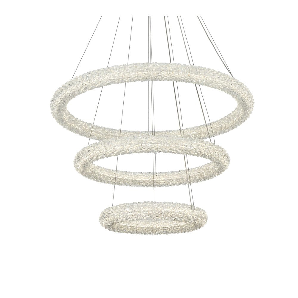 Bowen 32 inch Adjustable LED Chandelier in Chrome