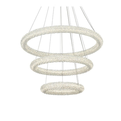 Bowen 32 inch Adjustable LED Chandelier in Chrome
