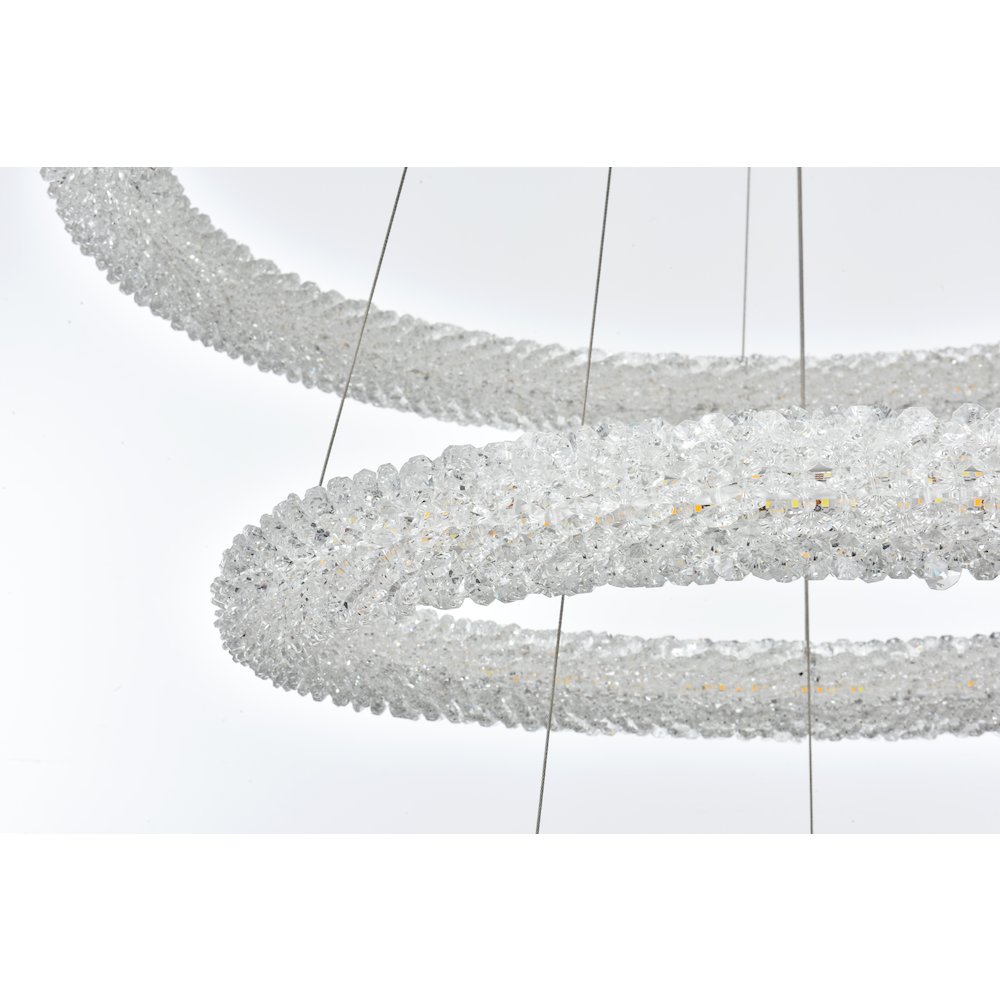Bowen 32 inch Adjustable LED Chandelier in Chrome
