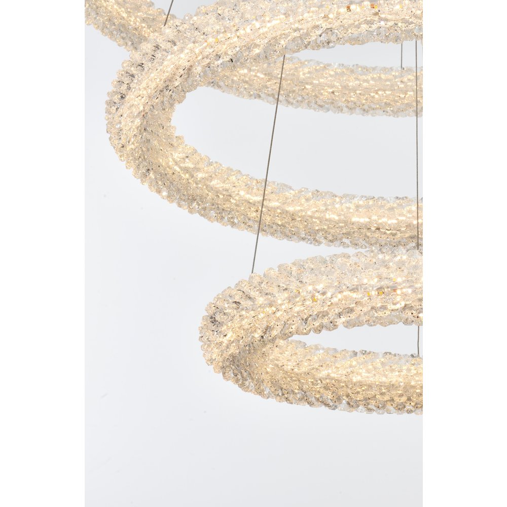 Bowen 32 inch Adjustable LED Chandelier in Chrome